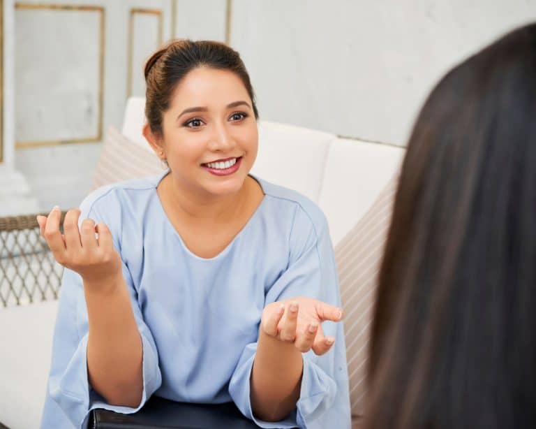 A woman enjoys iop in Nashville for drug and alcohol addiction.