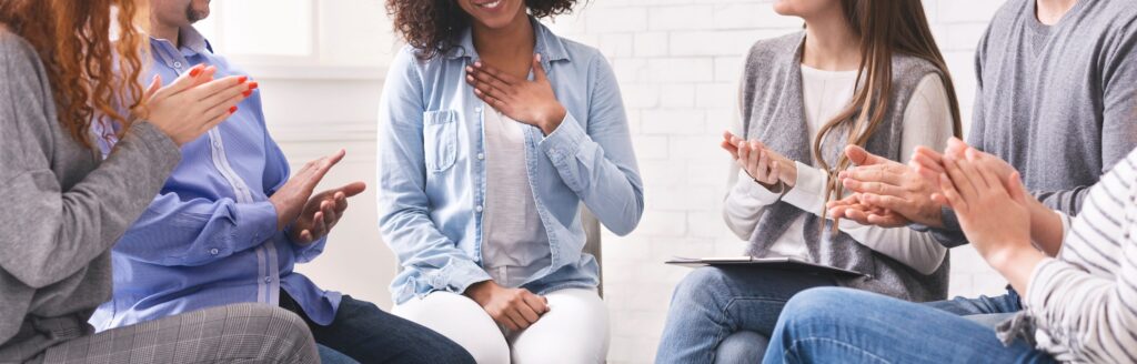 People share their experiences during group therapy through Co-occurring disorder treatment in Nashville.