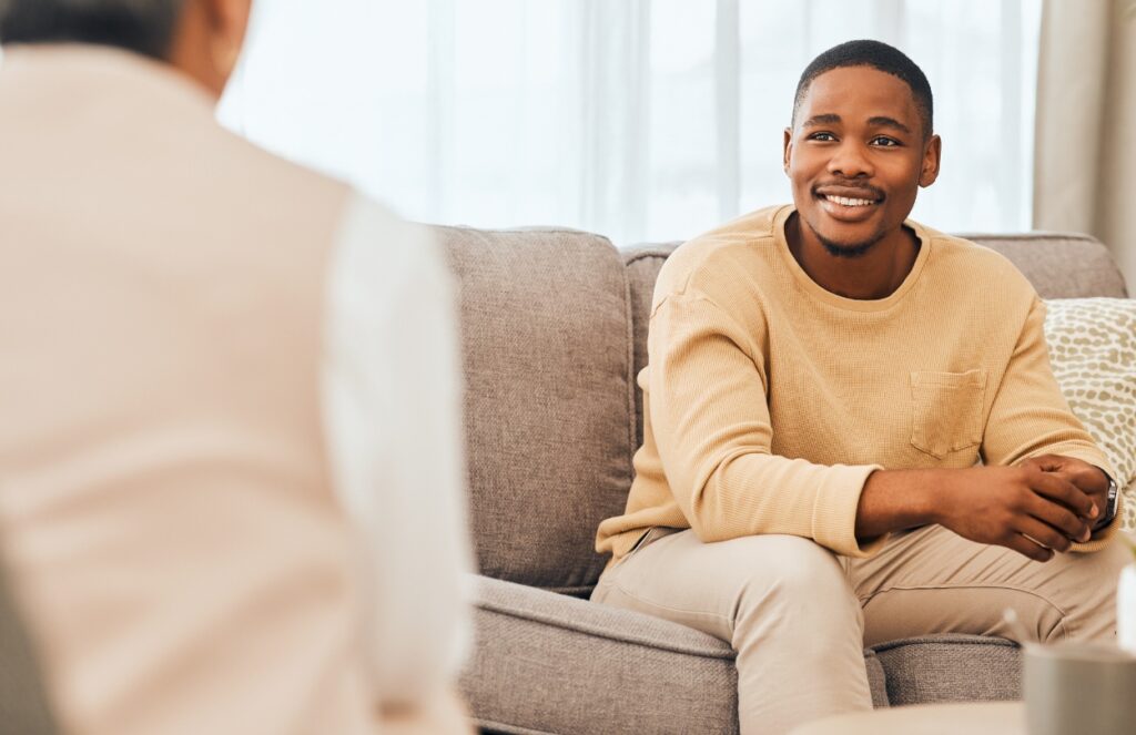 A man enjoys personalized therapy during our IOP in Nashville
