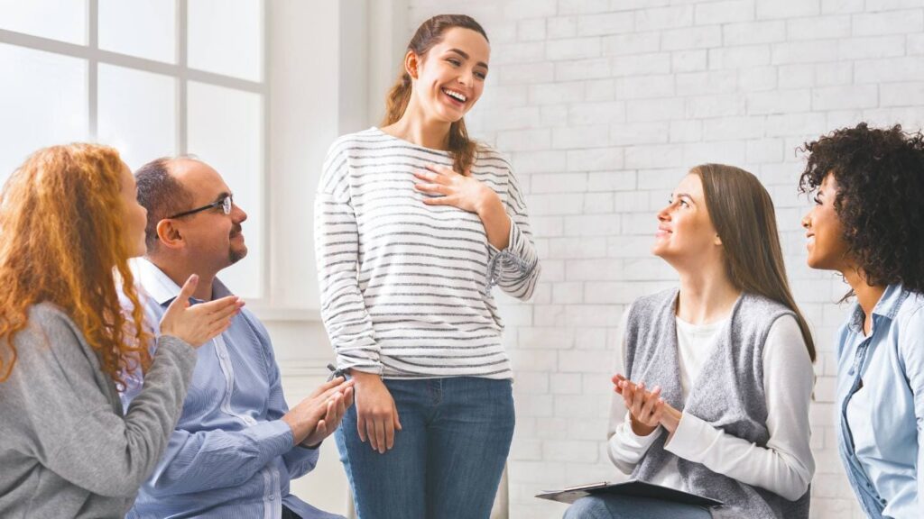Clients participating in group therapy for benzodiazepine addiction treatment in Nashville.