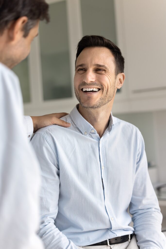 A man talks to his doctor about Percocet addiction treatment Nashville.