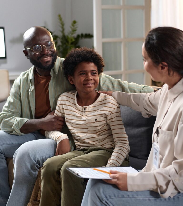 A man and his son enjoy family therapy in Nashville.