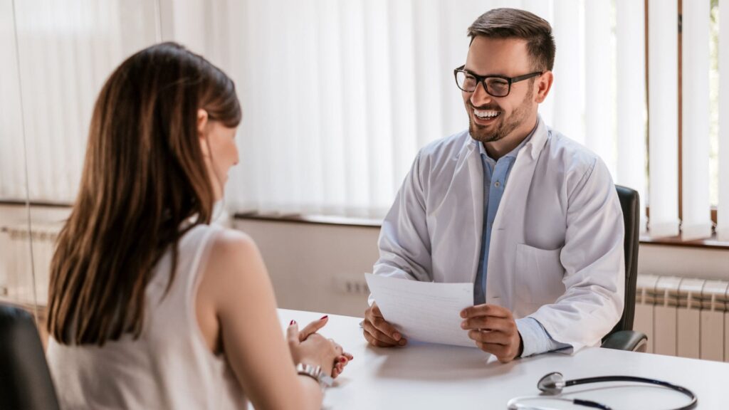 Woman completing the admission process at Anthem rehab in Nashville.