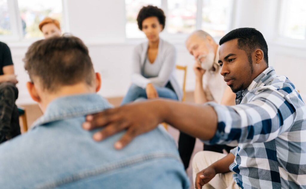 Group support as part of aftercare coordination in Nashville.